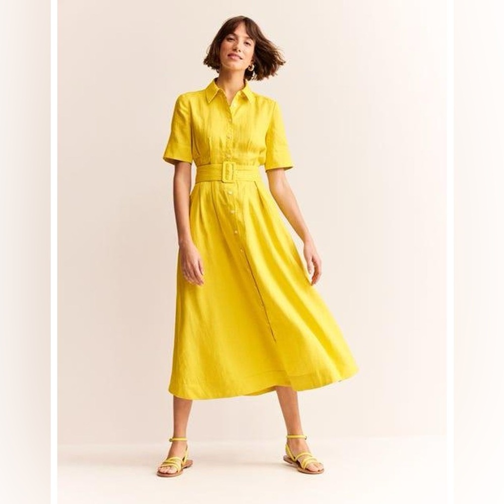 Louise Linen Midi Dress